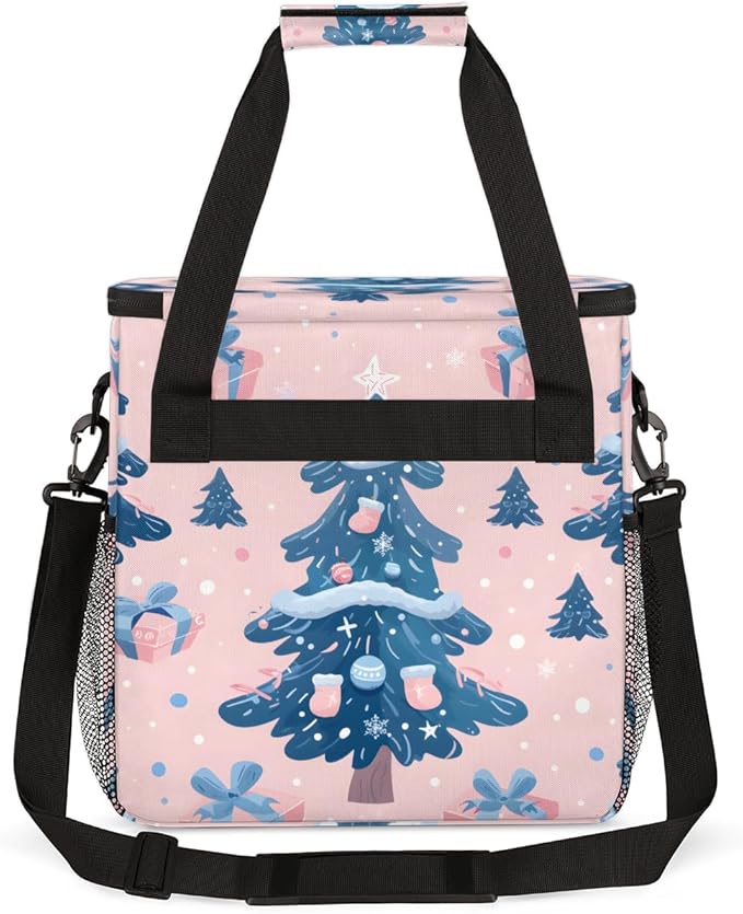 Cute Tree Coffee Maker Carrying Bag Christmas Gift Travel Storage Bag Compatible with K-Mini or K-Mini Plus Single Serve Coffee Brewer Carrying Case with Multiple Pockets &amp Shoulder Strap