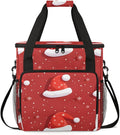 Christmas Hat Coffee Maker Carrying Bag Fantastic Hat Travel Storage Bag Compatible with K-Mini or K-Mini Plus Single Serve Coffee Brewer Carrying Case with Multiple Pockets &amp Shoulder Strap