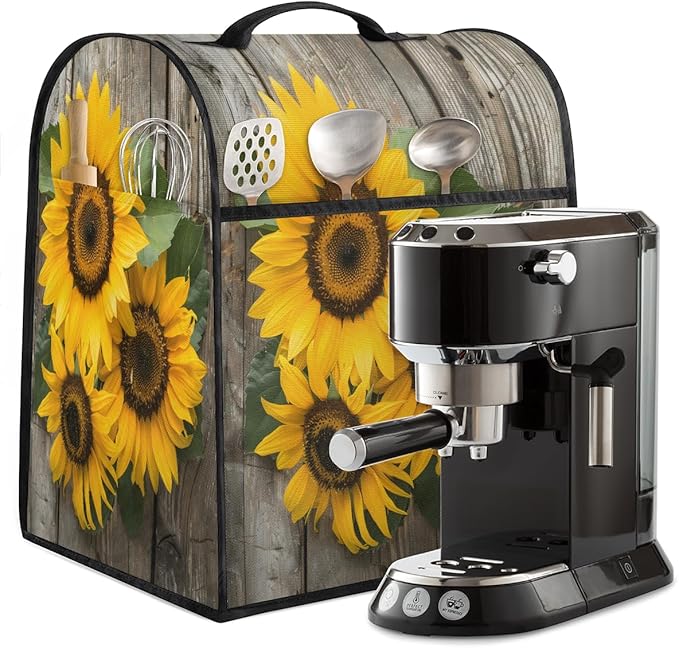cfpolar Kitchen Aid Mixer Cover Compatible with 6-8 Quarts Floral Yellow Sunflower Stand Mixer Cover Kitchen Aid Mixers Accessories Appliance Organizer Bag Dust Covers with Zipper Pocket