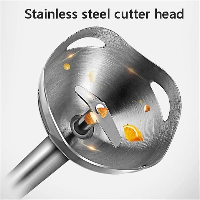 120 Watt Immersion Multi-Purpose Hand Blender Heavy Duty Copper Motor Brushed 304 Stainless Steel with Whisk Attachments