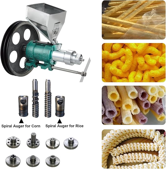 Rice and Corn Puffed Food Extruder Machine Multifunctional Puff Snack Machine for Making Cornflakes Snack Machine for Kitchen Food Processing