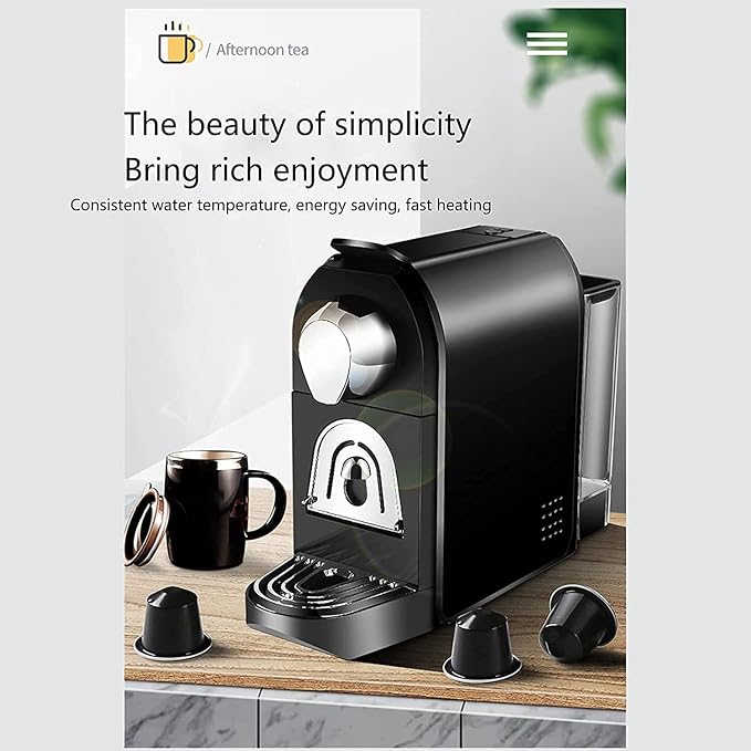 Automatic Capsule Coffee Machine Pump Pressure Coffee Maker For Espresso Large Capacity Water Tank 25s Fast Brewing Simple Operation