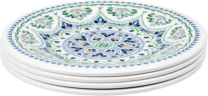 Blue Medallion 12-Piece Melamine Dinnerware Set