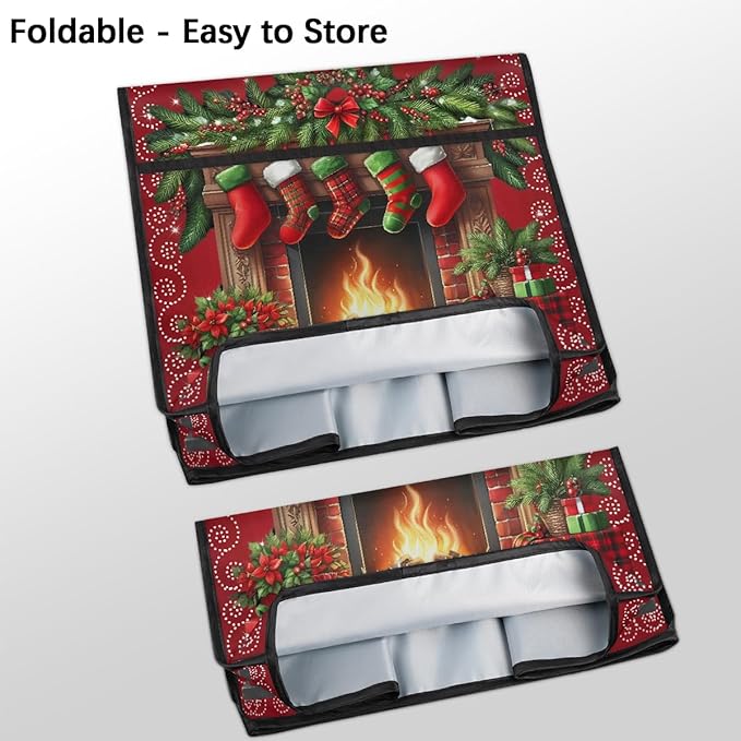 cfpolar Kitchen Aid Mixer Cover Compatible with 6-8 Quarts Christmas Stockings Xmas Stand Mixer Cover Kitchen Aid Mixers Accessories Appliance Organizer Bag Dust Covers with Zipper Pocket