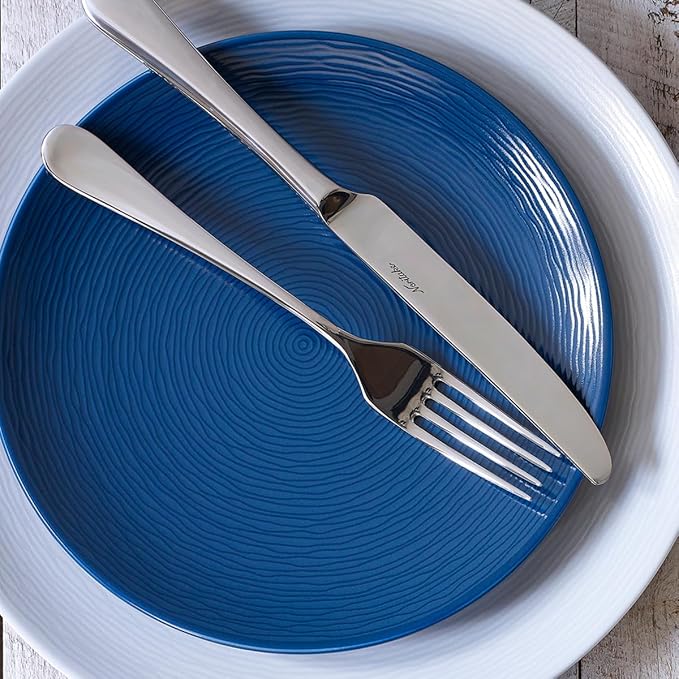 Noritake Colorscapes Navy-on-Navy Swirl 16-Piece Coupe Dinnerware Set Service for 4