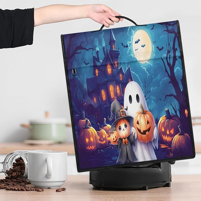 cfpolar Kitchen Aid Mixer Cover Compatible with 6-8 Quarts Halloween Cute Ghosts Pumpkin Stand Mixer Cover Kitchen Aid Mixers Accessories Appliance Organizer Bag Dust Covers with Zipper Pocket