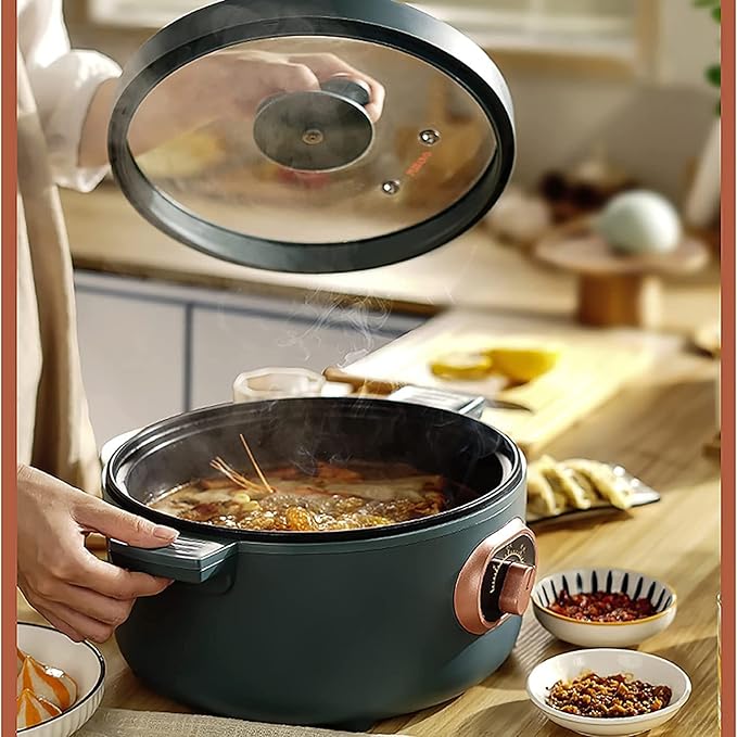 Electric Cooker with Keep Warm Function Multifunctional Integrated Frying Pan/Wok/Soup Pot Non-Stick Pot for 1-4 People