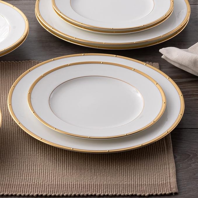Noritake Rochelle Gold 12-Piece Dinnerware Set Service for 4