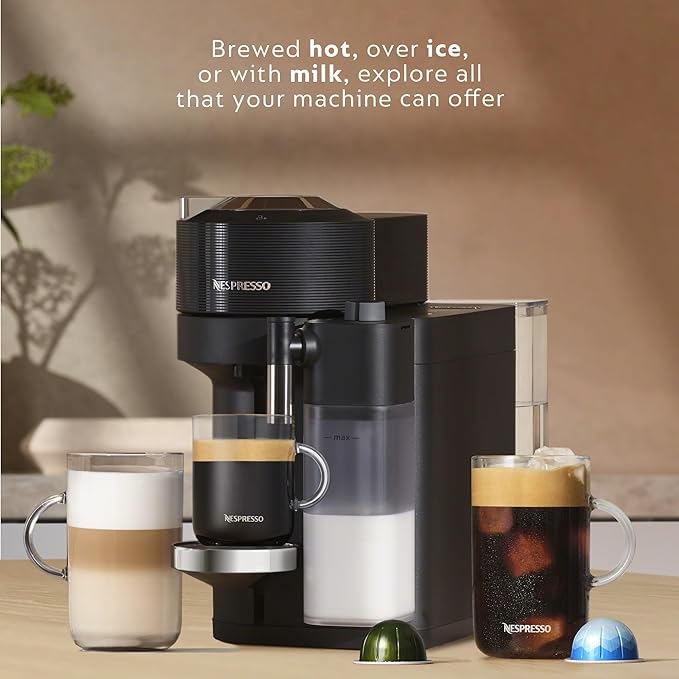 Nespresso Vertuo Lattissima Coffee and Espresso Maker by De'Longhi Matte Black &amp Glossy