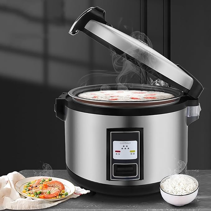 Electric Rice Cooker (10L-25L) Commercial Large Rice Cooker Automatic Insulatiofor Hotels Canteens School Restaurant US/EU Used(25L-2650W)