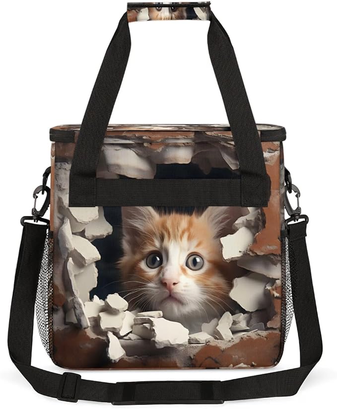 Lovely Cat Coffee Maker Carrying Bag for Keurig K-Mini or K-Mini Plus Storage Portable Coffee Maker Travel Bag