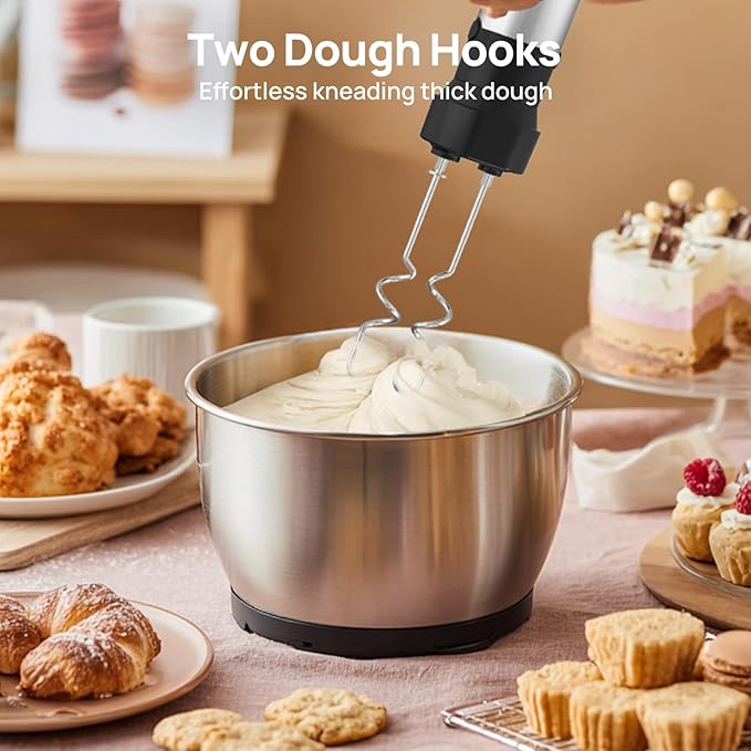 Consciot 4 in 1 Immersion Hand Blender Max 1100W Corded Stick Emulsifier with Entire Stainless Steel Blender Shaft Trigger Speed Control For Blending Beating Frothing Mixing &amp More Non-BPA