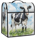 Kitchen Aid Mixer Cover Flower Animal Cow Stand Mixer Cover Compatible with 6-8 Quarts Stand Mixers Dust Covers with Zipper Pocket Foldable Washable Kitchen Aid Organizer Bag