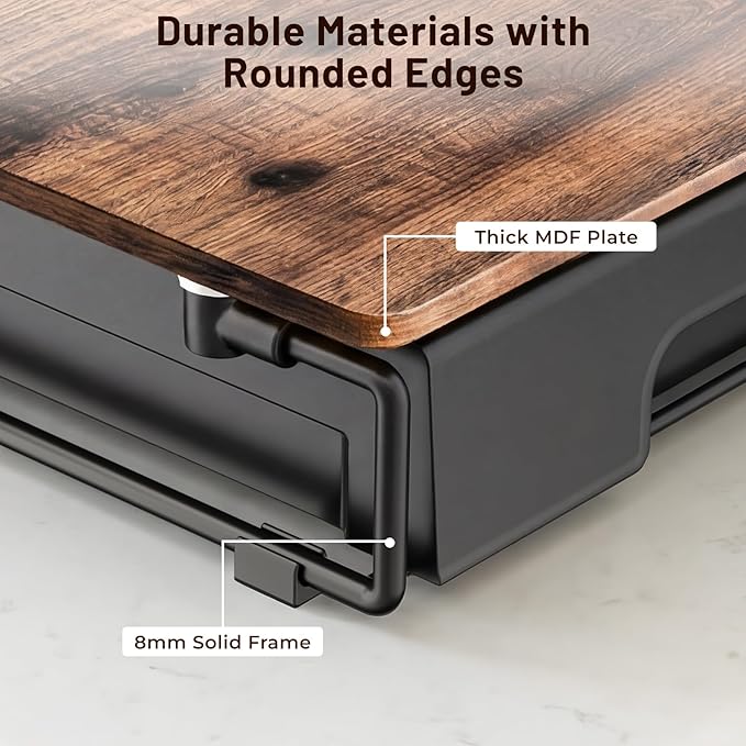 EVERIE Wooden Coffee Pod Storage Drawer for Nespresso VertuoLine Capsules Large Capacity Countertop Coffee Station Organizer Rustic Brown