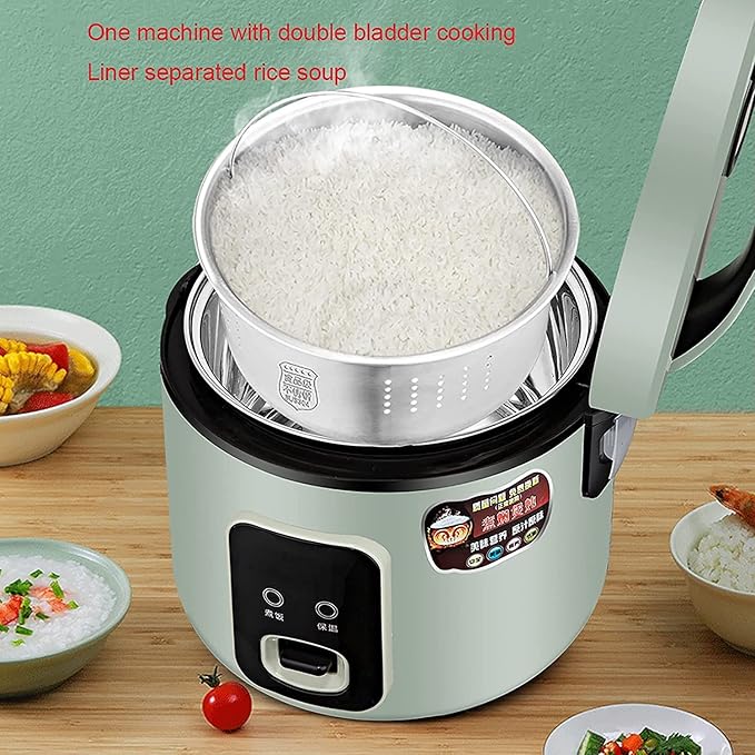 Rice Cooker Household Multifunctional 304 Stainless Steel Double Tank Rice Soup Separation Intelligent Heat Preservation (3L) ()