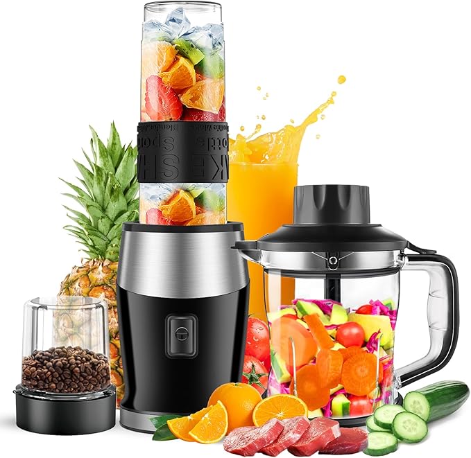 Blender and Food Processor Combo Personal Blender for Shakes and Smoothies Suitable for Kitchen Home 700W Electric Blender with Mixer Grinder/Chopper