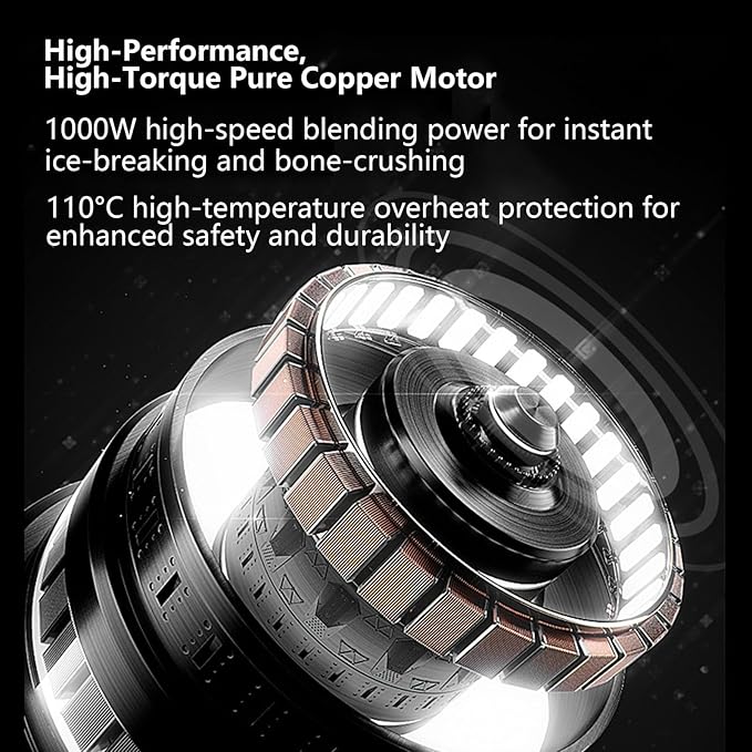 Professional Blender Licuadora High Speed Blender Stainless Steel Blades Easy Cleaning for Smoothies Sauces Shakes Salsa Hot Blends