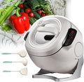 2000w 6l Automatic Cooking Wok Fried Rice Machine Automatic Cooking Machine with Touch 3-Speed Adjustable 360° Automatic Rotation For Stir-Frying Stewing Cooking- 3 Cooking Utensils