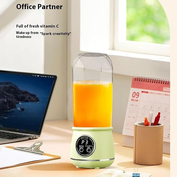 Portable Blender - 550ML Personal Maker for Travel and Gym | Cordless Electric Blender Cup with Leakproof Lid Rechargeable Powerful Motor for Fruit Vegetable Office and Camping Use