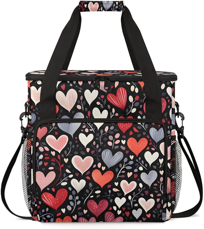 Grass Heart Coffee Maker Carrying Bag Portable Travel Storage Tote Bag Compatible with K-Mini or K-Mini Plus Single Serve Coffee Brewer Carrying Case with Multiple Pockets &amp Shoulder Strap