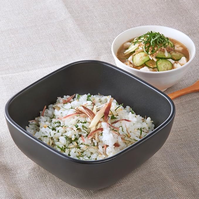 HARIO GO-2-B-W Rice Pottery Microwave Safe 2 Pieces Made in Japan