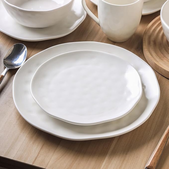 Stone lain Ivy Porcelain Dinnerware Set 24-Piece Service for 6 White