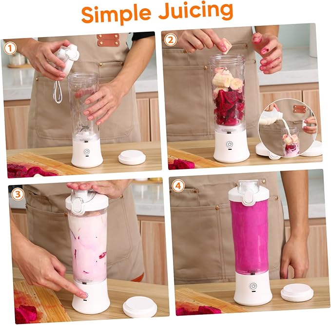 DECHOUS Usb Rechargeable Portable Juicer Blender Cup Fresh Juice Maker Compact Travel Blender Mini Electric Juicer Stylish Design