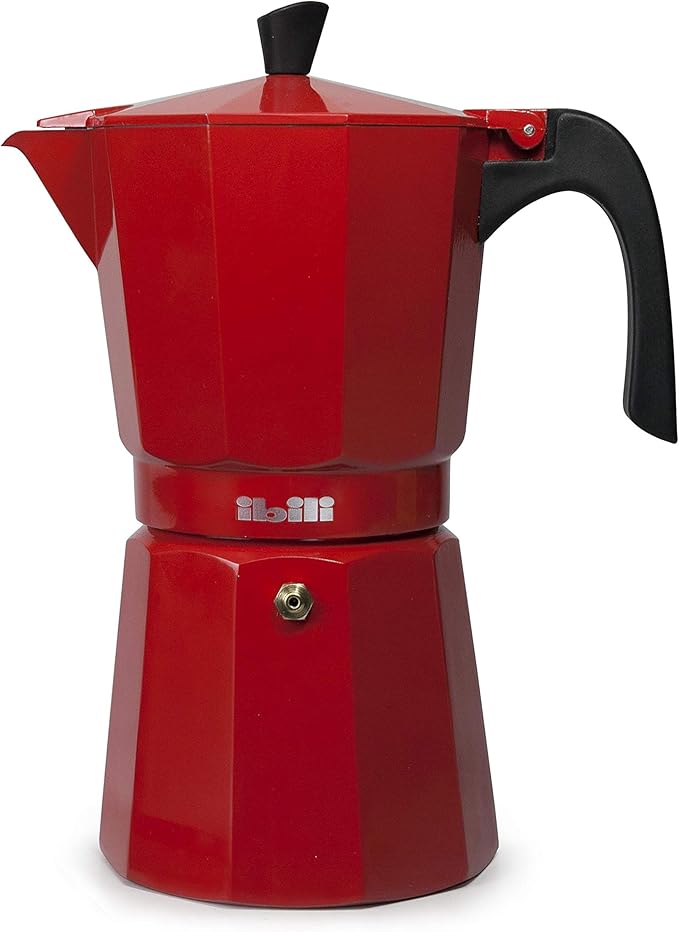 IBILI Bahia Express Moka Pot Red 3 Cups 150 ml Aluminium