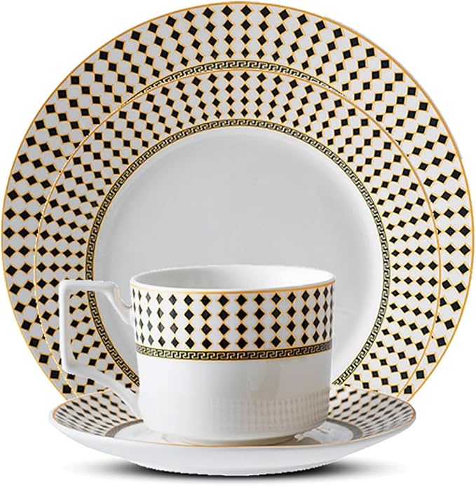 bone china dinnerware set tableware set dinner plate set round plates cups and plates sets for kitchen 24-piece dish set for 6 kitchen dishes set for housewarmingpartydinner