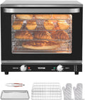 VEVOR Commercial Countertop Oven 66L 4-Tier Toaster Ovens with Tempered Glass Door Wire Racks &amp Tray 2800W Stainless Steel Baking Ovens for Restaurant Bakery (AC208~240V60Hz 6-20P Plug &amp