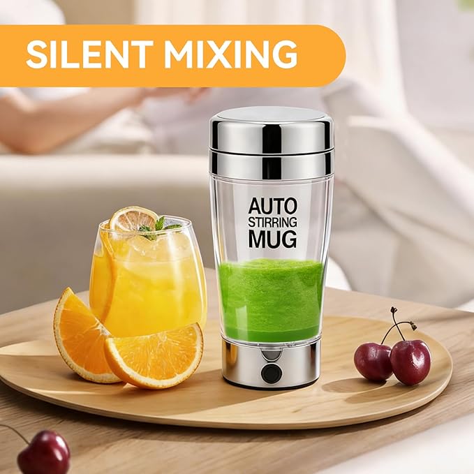 400ml Electric Stirring Mug Auto Stirring Mug Electric with Stainless Steel Automatic Self Mixing Cup for Men Women Kids