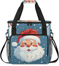 Cute Santa Claus Coffee Maker Carrying Bag Graffiti Santa Claus Travel Storage Bag Compatible with K-Mini or K-Mini Plus Single Serve Coffee Brewer Carrying Case with Pockets &amp Shoulder Strap