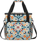 Damask Mandala Coffee Maker Carrying Bag Portable Travel Storage Tote Bag Compatible with K-Mini or K-Mini Plus Single Serve Coffee Brewer Carrying Case with Multiple Pockets &amp Shoulder Strap
