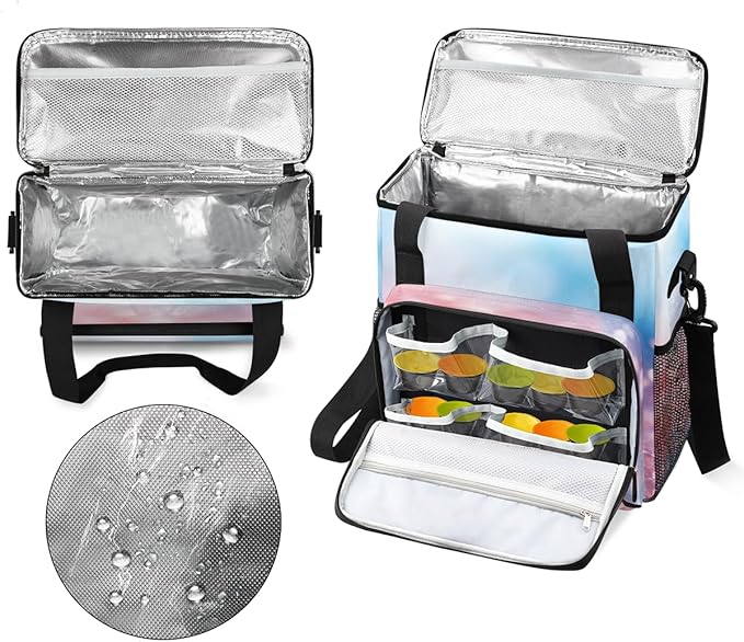 Glitter Flower Coffee Maker Carrying Bag Portable Travel Storage Tote Bag Compatible with K-Mini or K-Mini Plus Single Serve Coffee Brewer Carrying Case with Multiple Pockets &amp Shoulder Strap