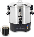 Homecraft 40-Cup Beverage Urn – Quick Brew Stainless Steel Coffee Maker – Drip-Free Spout Reusable Filter – For Events Parties Large Gatherings – Stainless Steel