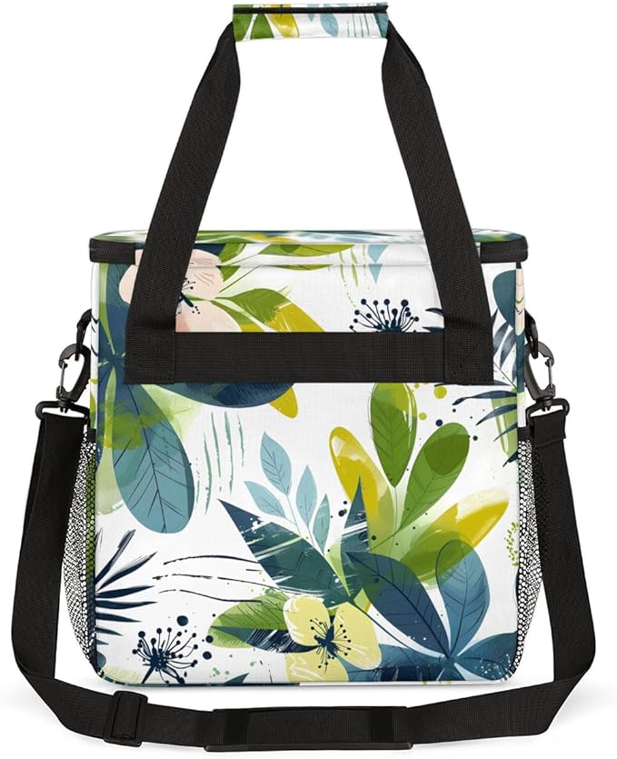 Lush Flowers Coffee Maker Carrying Bag Portable Travel Storage Tote Bag Compatible with K-Mini or K-Mini Plus Single Serve Coffee Brewer Carrying Case with Multiple Pockets &amp Shoulder Strap