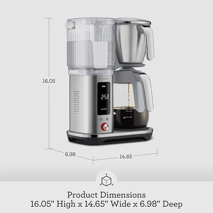 Breville Luxe Drip Coffee Machine BDC415DBL Damson Blue Glass Carafe