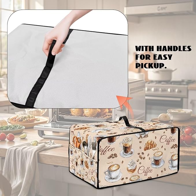 Coffee Cake Toaster Oven Air Fryer Cover Heat-Resistant Waterproof Dust-proof Protective Covers Compatible with Smart Oven Air Fryer Smart Oven for Parties &amp Gatherings