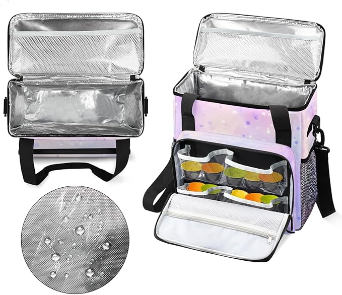Glitter Coffee Maker Carrying Bag Light Pink Portable Travel Storage Tote Bag Compatible with K-Mini or K-Mini Plus Single Serve Coffee Brewer Carrying Case with Multiple Pockets &amp Shoulder Stra