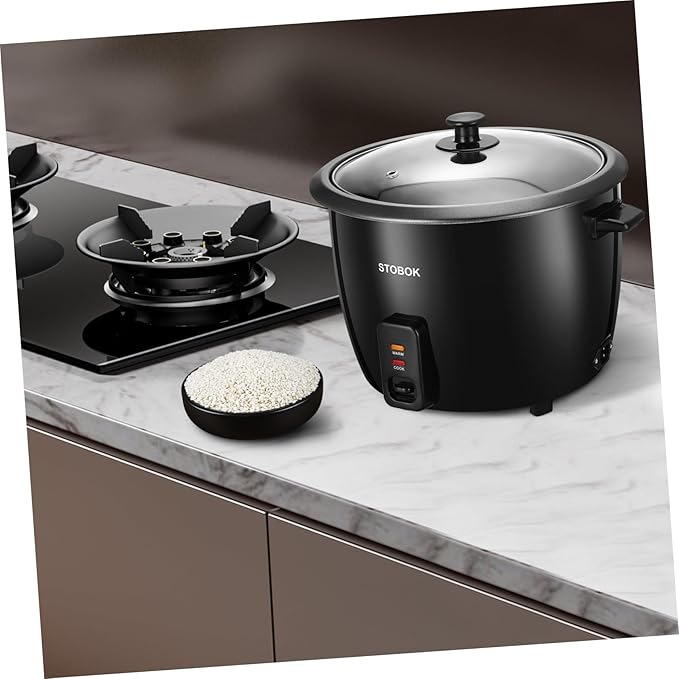 Unomor Electric Rice Cooker with Clear Lid Compact Portable Stew Pot with Keep Warm Function Easy Single Serve Rice Cooker for Home Dorm and Camping US Plug