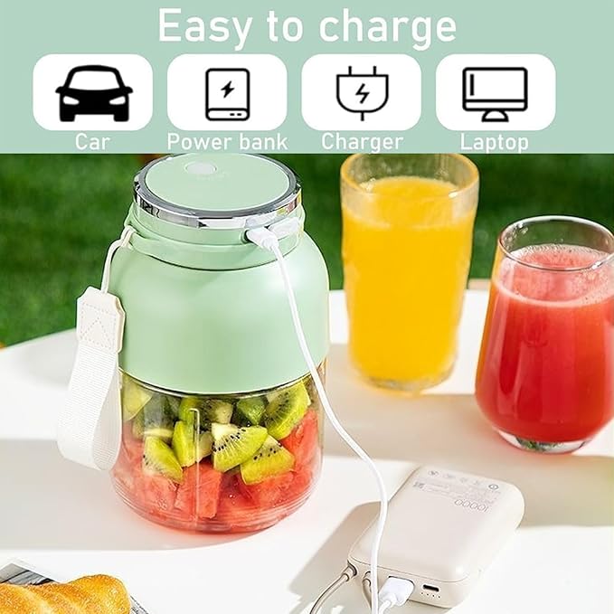 Portable Electric Citrus Juicer &amp Smoothie Blender28 Oz On-the-Go Fresh Juice Makerwith Straw &amp 2 Lids Mini Blender for Fruit Lime Squeezer