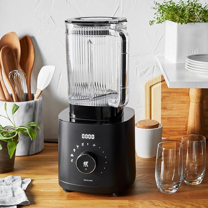 Professional 12-Speed High-Performance Countertop Blender 1400 Watt Motor 64 Oz BPA-Free Tritan Container Digital Controls Pulse Function Tamper Tool Included Friction Heat for Hot Soups Ice Cr