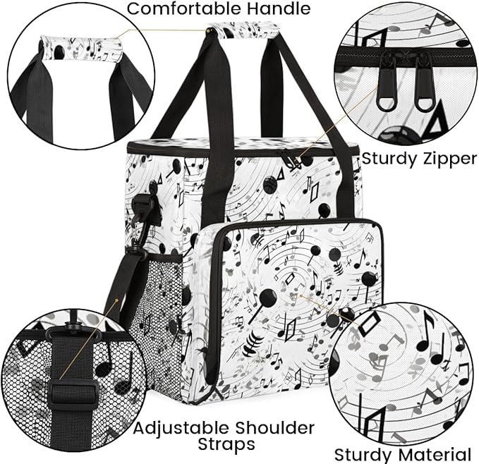 Beat Notes Coffee Maker Carrying Bag Portable Travel Storage Tote Bag Compatible with K-Mini or K-Mini Plus Single Serve Coffee Brewer Carrying Case with Multiple Pockets &amp Shoulder Strap