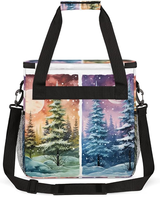 Abstract Tree Coffee Maker Carrying Bag Bright Tree Travel Storage Bag Compatible with K-Mini or K-Mini Plus Single Serve Coffee Brewer Carrying Case with Multiple Pockets &amp Shoulder Strap