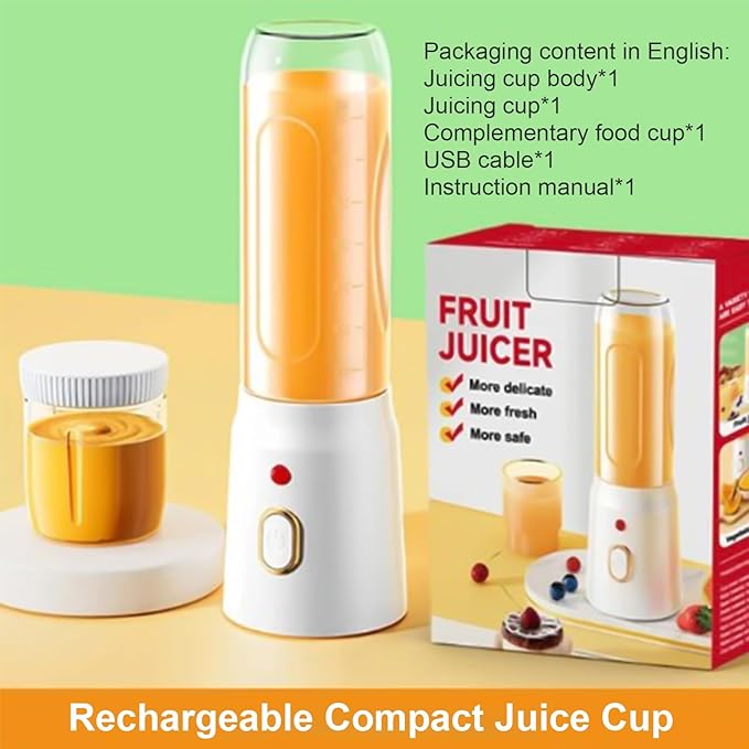 450ML Electric Juicer Cup Portable Small Blenders Portable Fruit Machines Rechargeable Fruit Mixers Rechargeable Blender