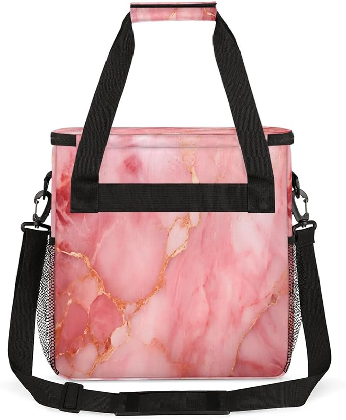 Rose Gold Abstract Marble Coffee Maker Travel Bag for K-Mini or K-Mini Plus Single Serve Coffee Brewer Portable Storage Tote Case for Tarvel