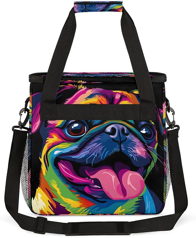 Puppy Dogs Coffee Maker Travel Bag Cute Animals Insulated Grocery Bag Travel Picnic Leakproof Cooler Bags With Shoulder Strap