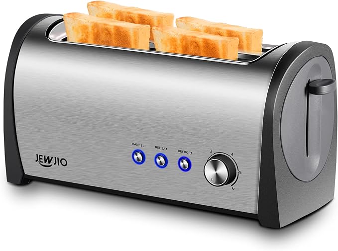 Brush Silver With Grey Toaster