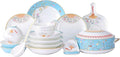 Fine Bone China Dinnerware SetPorcelain&ampCeramic Dinnerware SetsBone Stoneware &amp Ceramic Cookware Tableware Set Includes Dinner Plates|Spoons|Pasta Bowls|Soup Pot|Chopsticks (32PCS * 6-Person