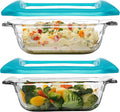 Libbey Baker’s Premium 2 Piece Glass Baking Dish Set Stackable Casserole Dish with Lid Set Baking Glassware for Casseroles Lasagna Brownies
